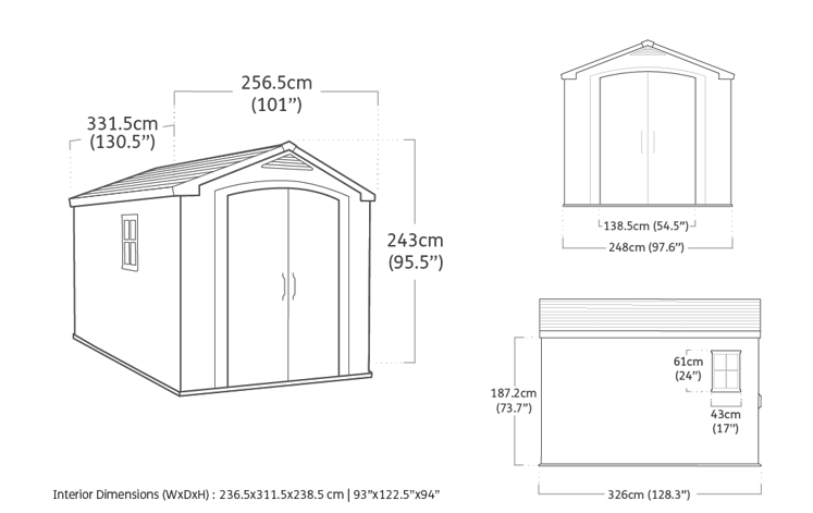 Keter Factor Shed 8x11ft – Brown