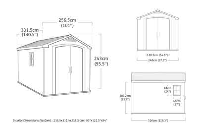Keter Factor Shed 8x11ft – Brown
