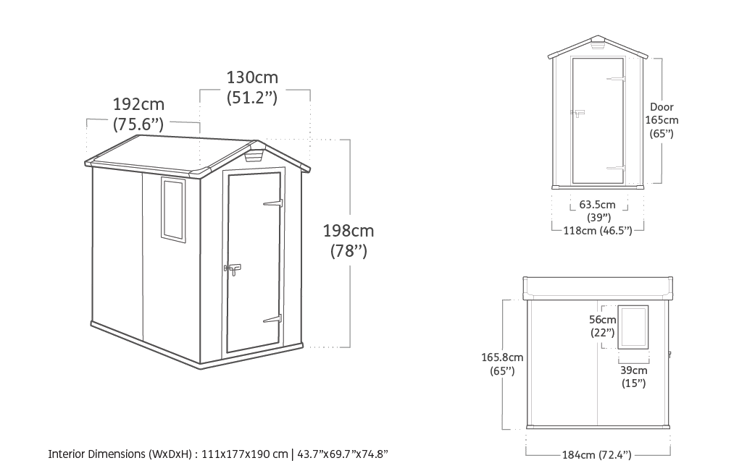 Keter Manor Shed 6x4ft – Grey