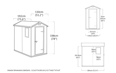 Keter Manor Shed 6x4ft – Grey